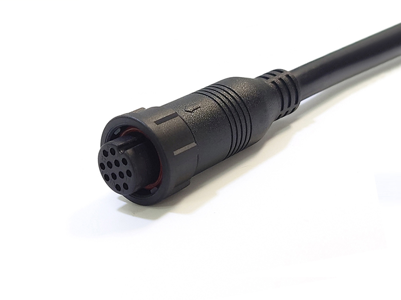 STANDARD CIRCULAR CONNECTOR B SIZE 12POS PLUG MARINE CABLE ASSEMBLY WATERPROOF IP67 BAYONET CONNECTION