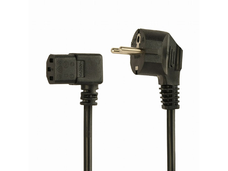 CEE7 EURO IEC C13 PLUG POWER CORD VDE CONNECTOR CABLE ASSEMBLY ANGLE